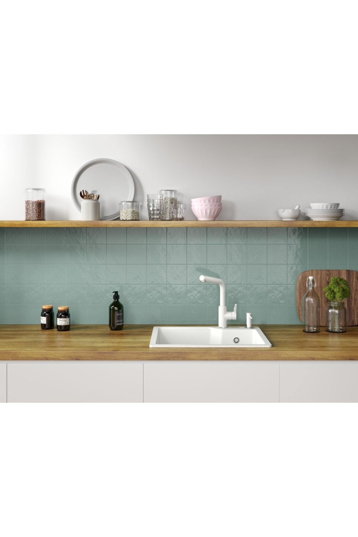 114.0686.796- Urban Ubg 610-56 Bianco Granit Eviye