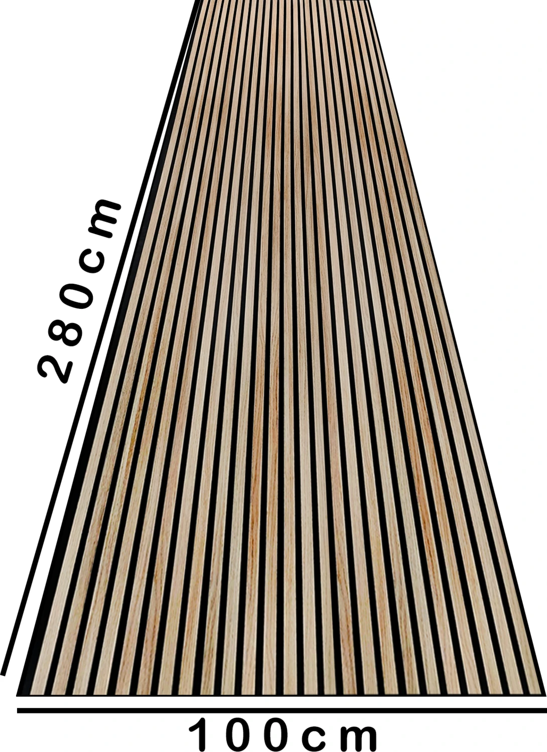 Mdf Ahşap Akustik Duvar Paneli 100 x 280 cm ( Natural Meşe )