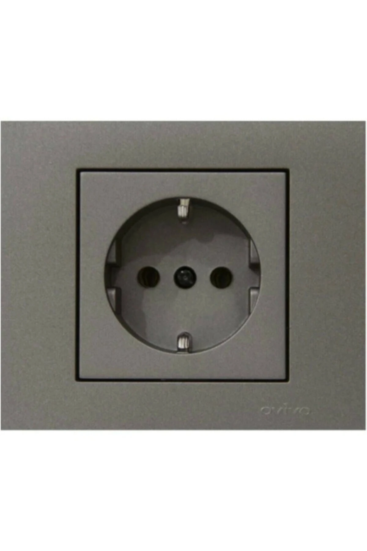 Seldur Grano Antrasit Topraklı Priz + Çerçeve