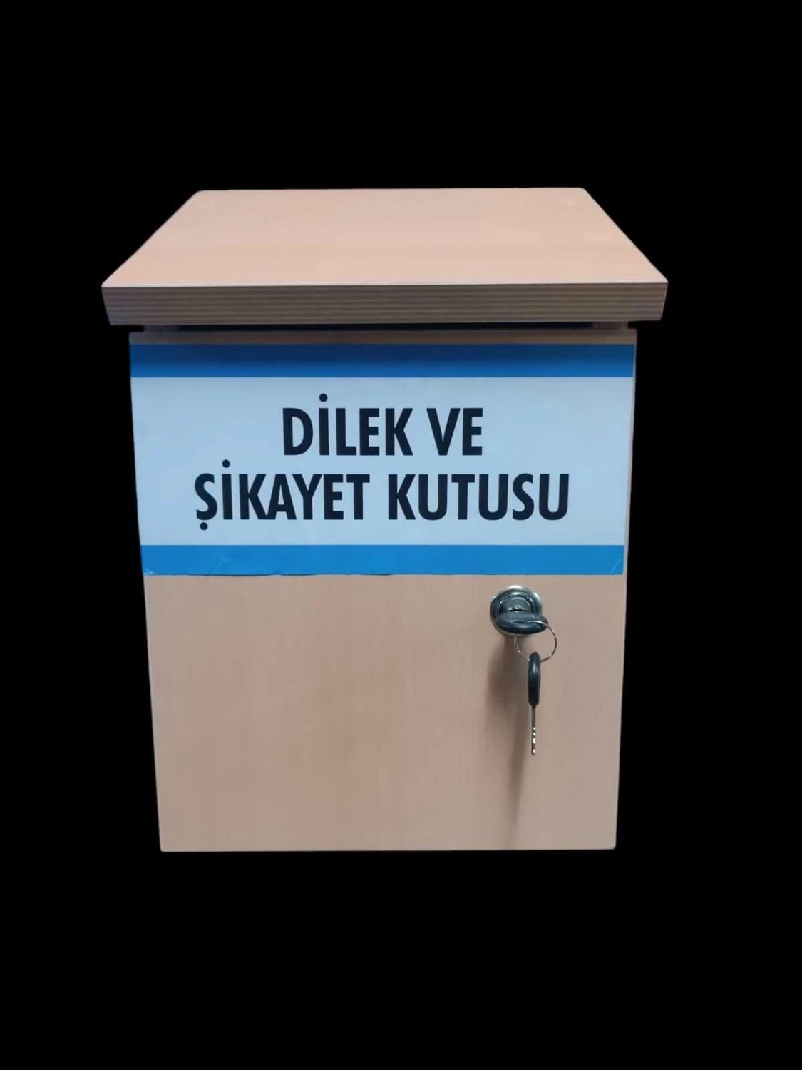 37X24X16 Kilitli Ahşap Dilek ve Şikayet Posta Kutusu