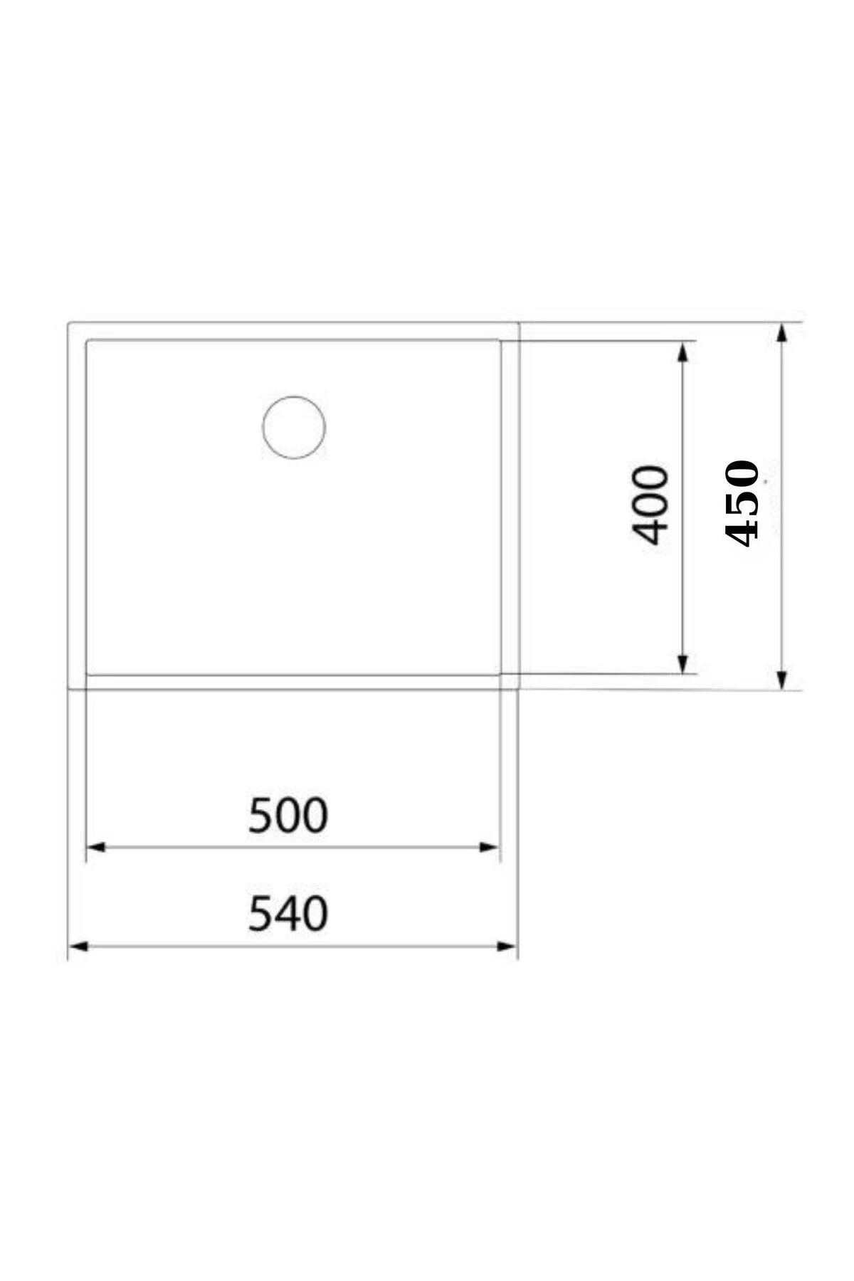 GL General Füme Paslanmaz Çelik Evye – Tek Hazneli, , 40x50 cm