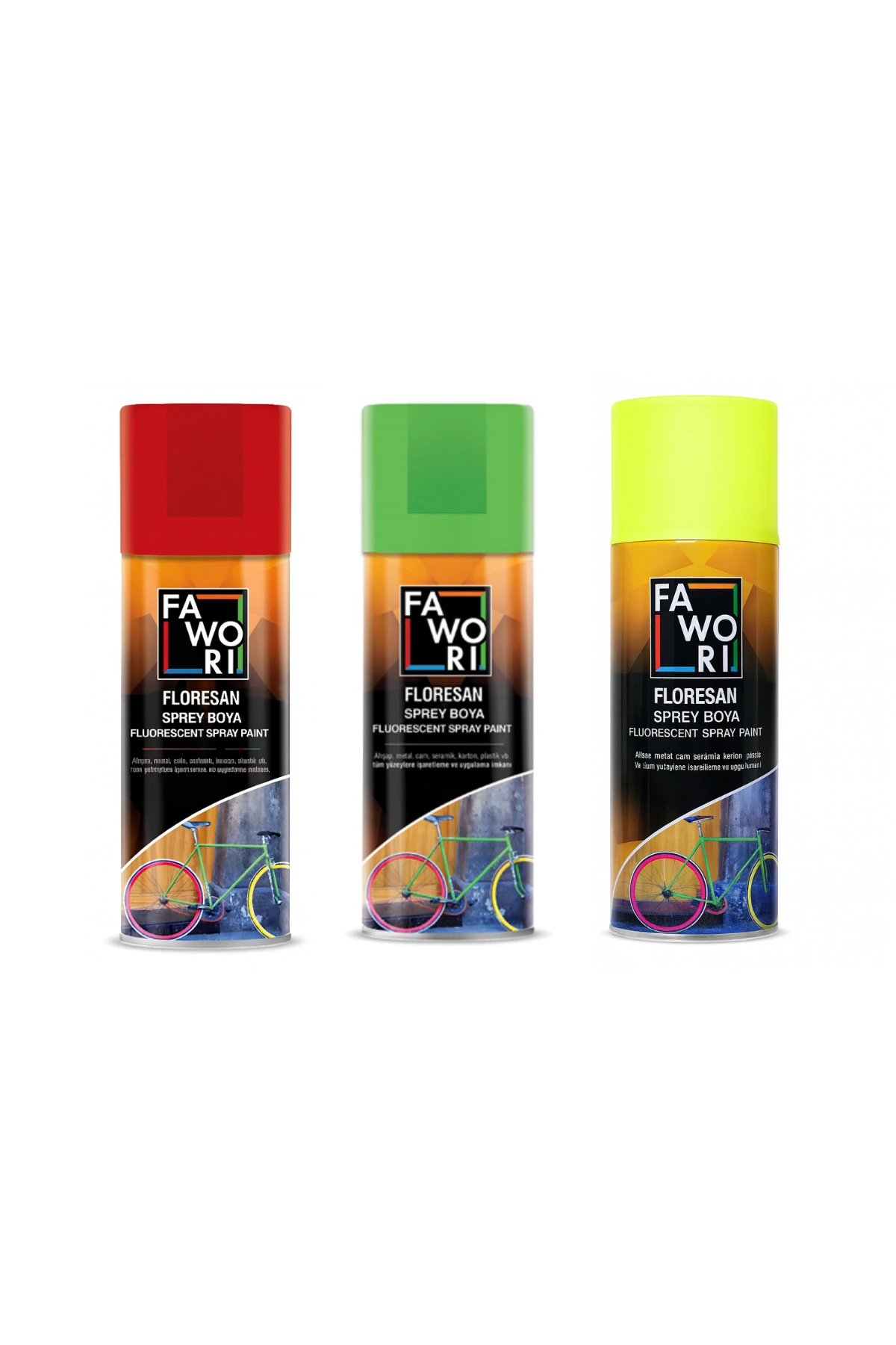 Floresan Sprey Boya 400 ml – Neon Parlak Akrilik Hızlı Kuruyan Boya