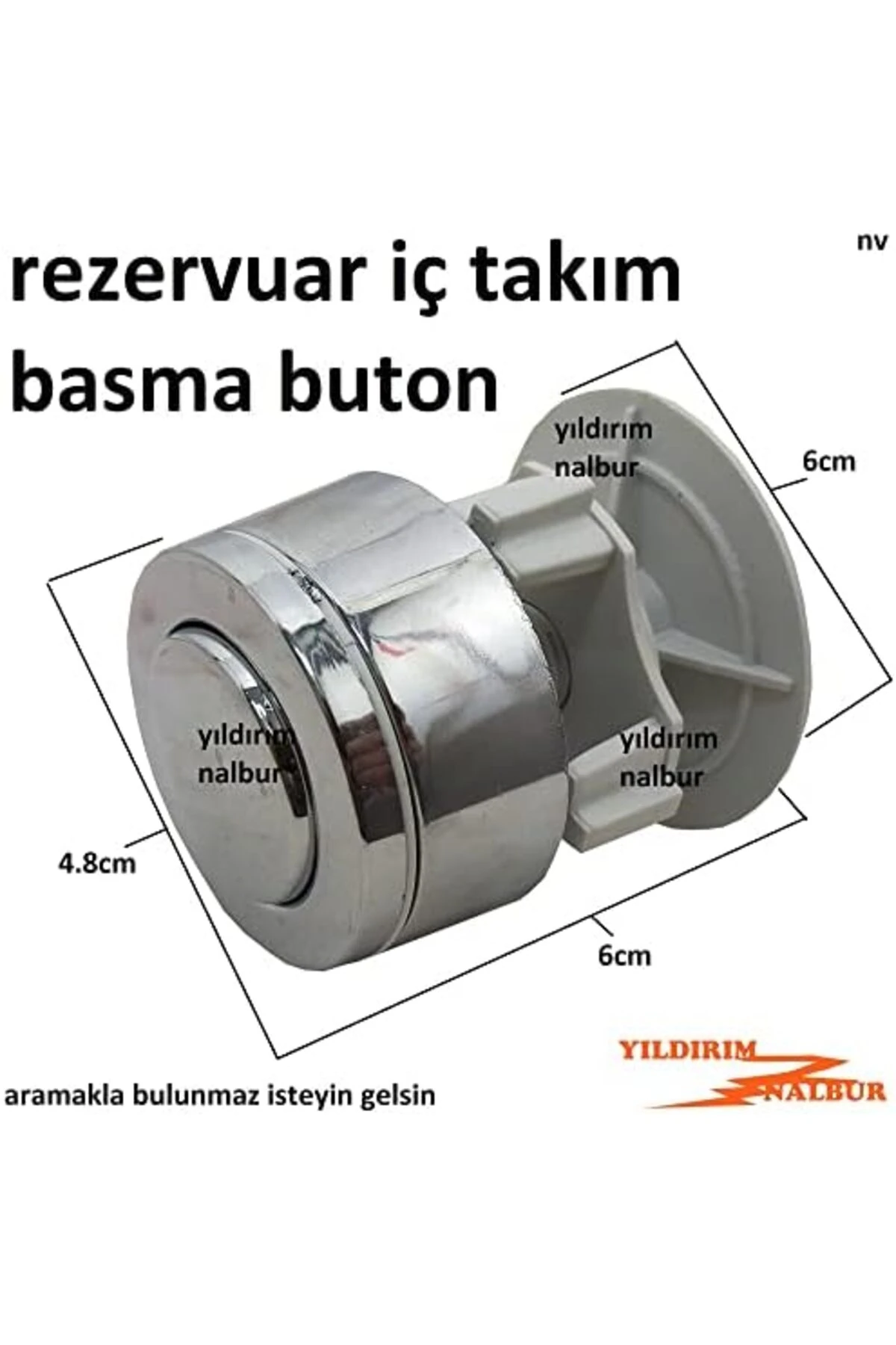2 ADET REZERVUAR İÇ TAKIM DÜĞMESİ BASMALI BUTON STANDART ÜRÜN KLOZET İÇ TAKIM BUTON 1178227