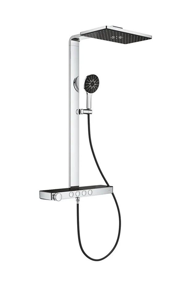 Rainshower Aqua Pure Duvara Monte Termostatik Bataryalı Duş Sistemi Siyah/krom - 100961KI00