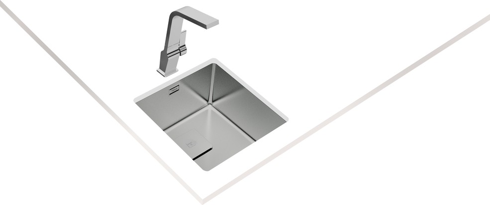 FLEXLINEA RS15 40.40 Ankastre/Tezgaha Sıfır/Tezgahaltı Eviye Paslanmaz Çelik 40 cm 115000014