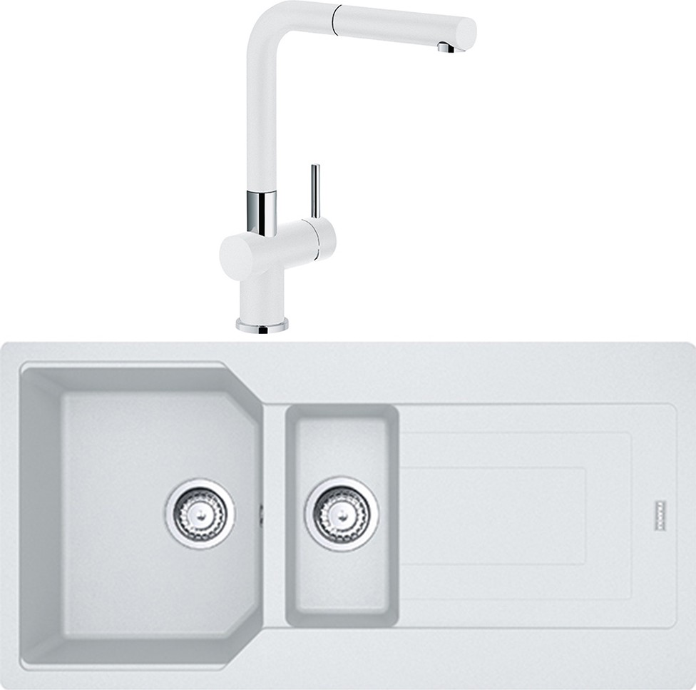 Urban Ubg 651-100 1,5 Gözlü Granit Eviye + Active Plus Doccia Armatür (Bianco)