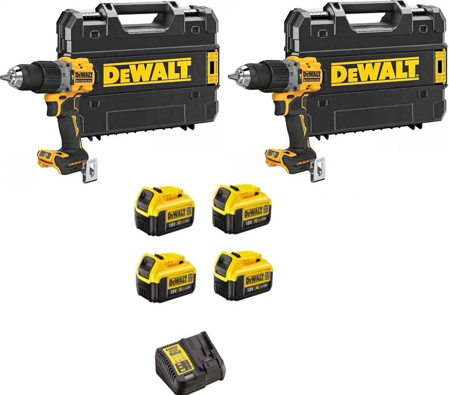 DEWALT 2 Adet DCD805NT Darbeli VIDALAMA+4X4AH Akü+1xdolum Cihazı