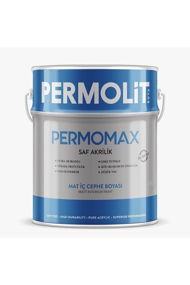 Permomax Antibakteriyel Su Bazlı Saf Akrilik Mat Iç Cephe Boyası Gümüş Pul
