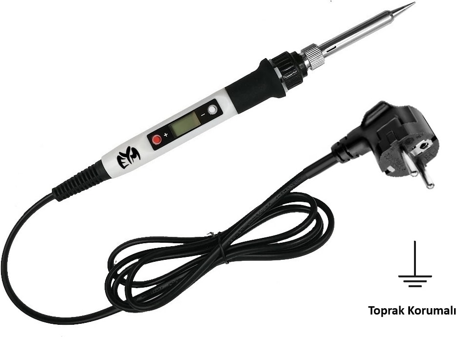 80w Dijital Lcd Ekranlı Isı Ayarlı Havya Lehim Makinesi Topraklamalı