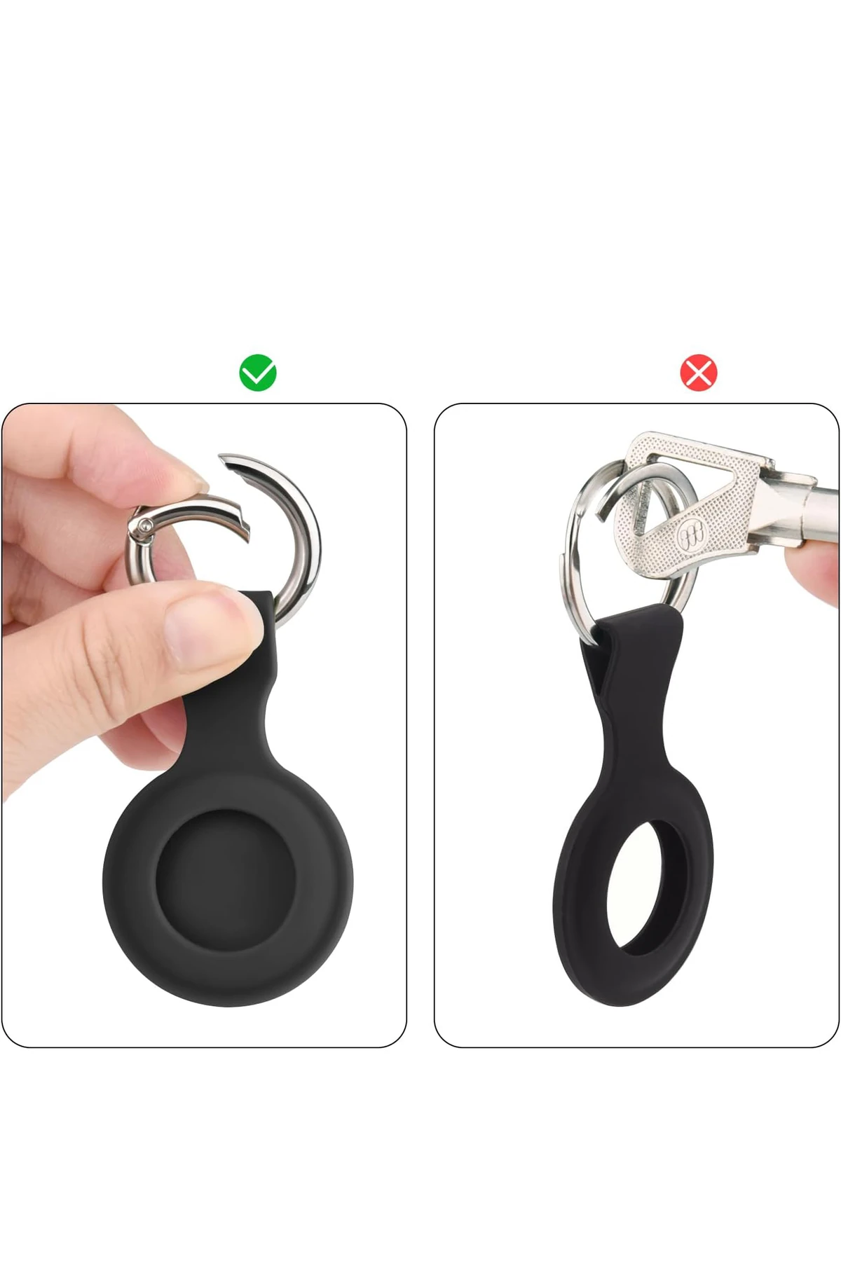 AirTag Uyumlu 4’lü Silikon Kılıf Seti Anahtarlık Arkası Kapalı Düşmez Yıkanabilir