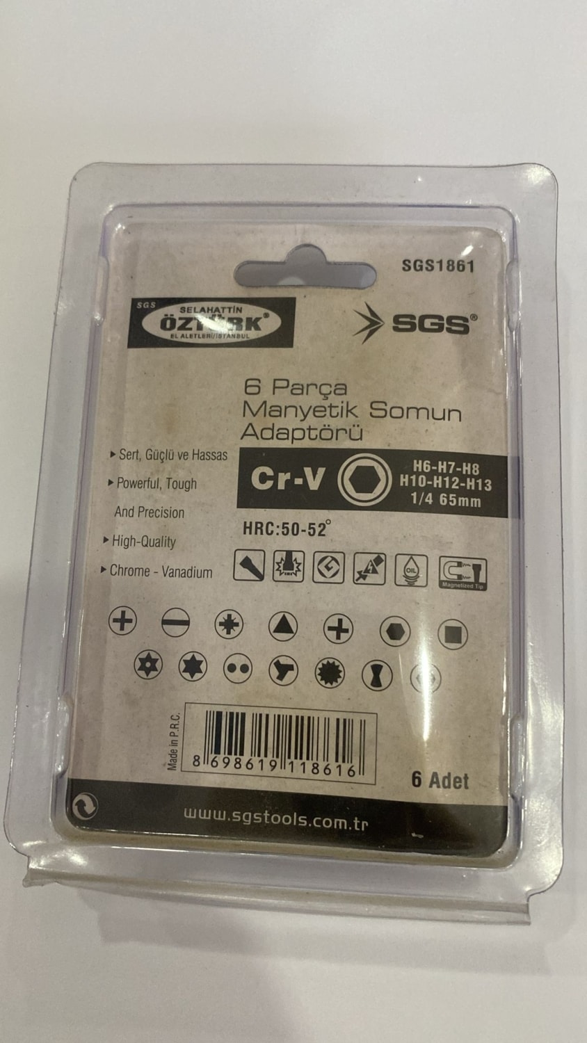 SGS Manyetik Somun Adaptörü 6 Parça Set SGS1861