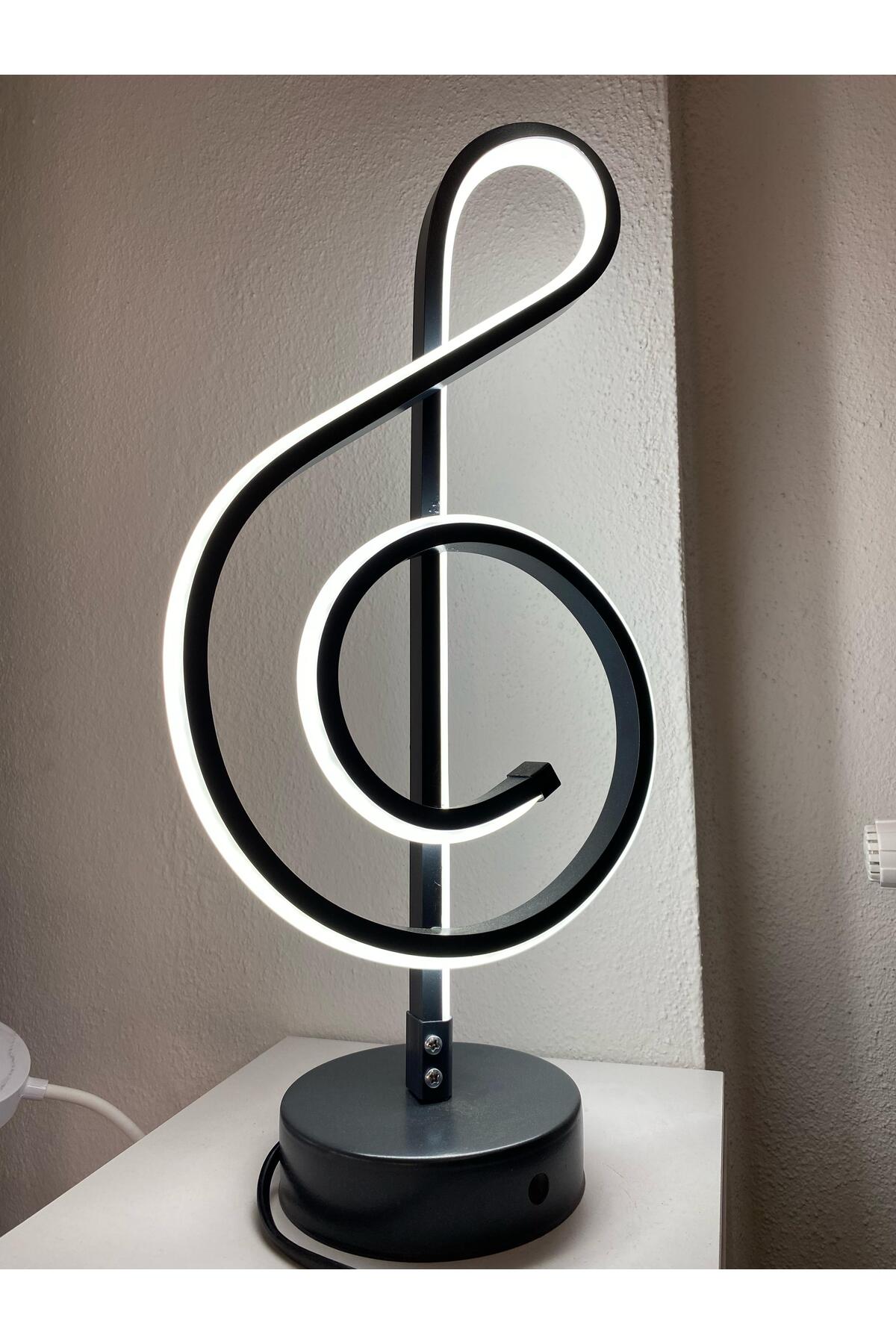 Sol Anahtarı Masa Lambası Üç Renk Siyah Kasa Led