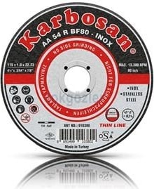 KARBOSAN Inox Düz Thinline Kesici 115X1.0X22.23 2 Adet