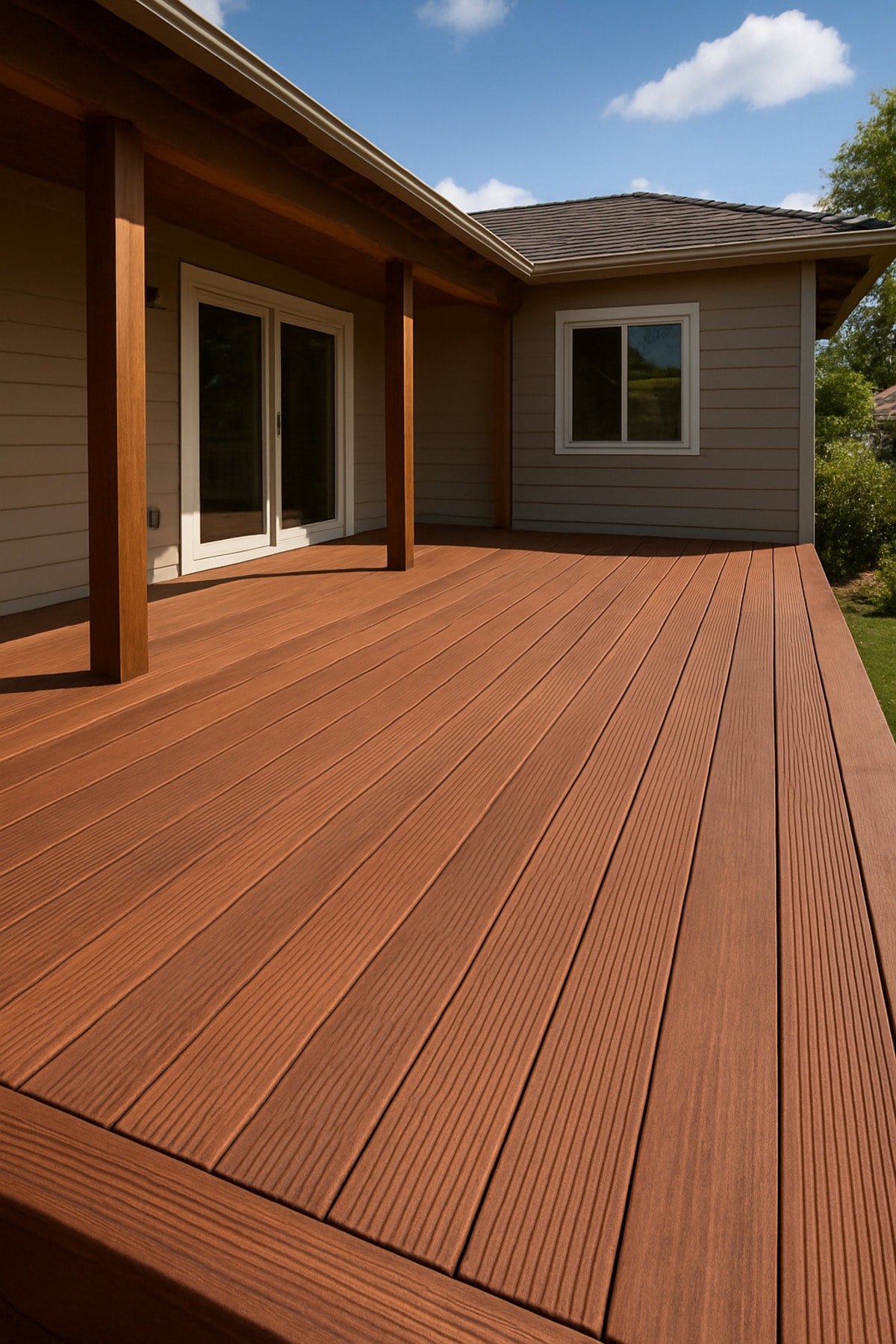 149cm Ahşap Deck Kahverengi Zemin Döşeme Taban Tahtası Lambiri 149 Cm (5 ADET)