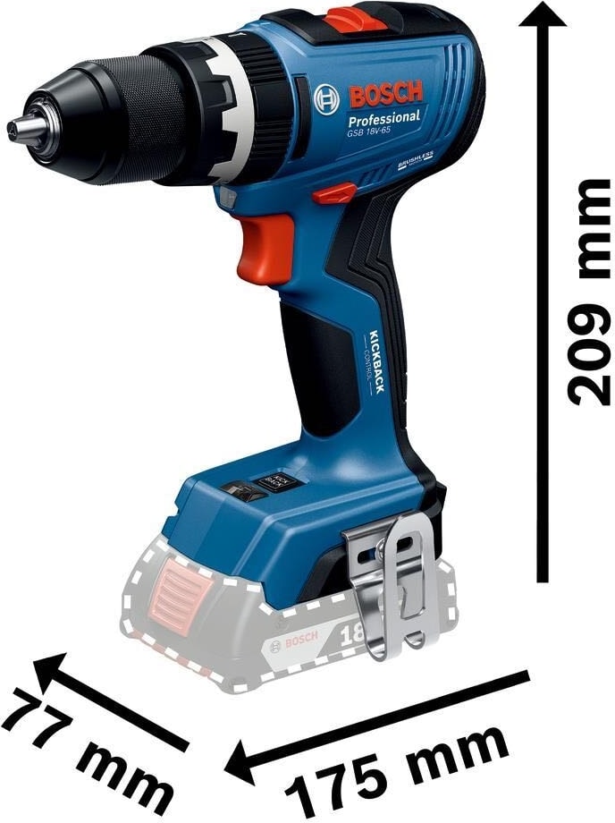 BOSCH Gsb 18V-65 Darbeli Akülü Vidalama 1AD 4.0 Ah Akü(1 Ad Procore 4.0 Ah Akü Hediyeli)