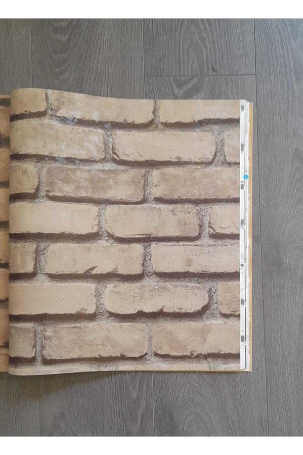 Gölge Efektli Gerçek Tuğla Görünümlü Duvar Kağıdı(5m2)