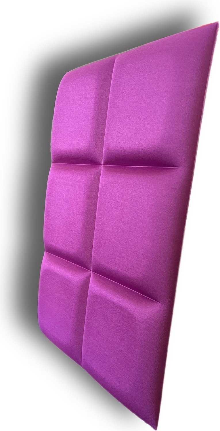 Akustik 3D Dolgulu Parlak Yüzeyli Mor Panel 50X33CM Kalınlık 30MM
