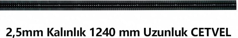 1240 mm (1 Metre 24CM Cetvel 2,5mm Kalınlık Siyah Kesim Için Ideal Kaliteli Çelik