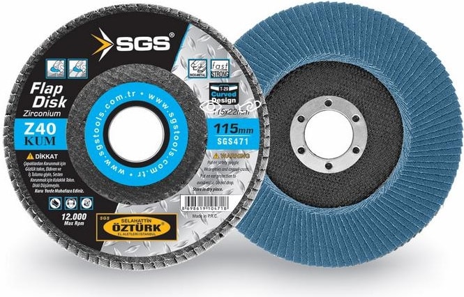 Flap Disk Zımpara Zirkonyum Oksit 115X40 Kum 20'li
