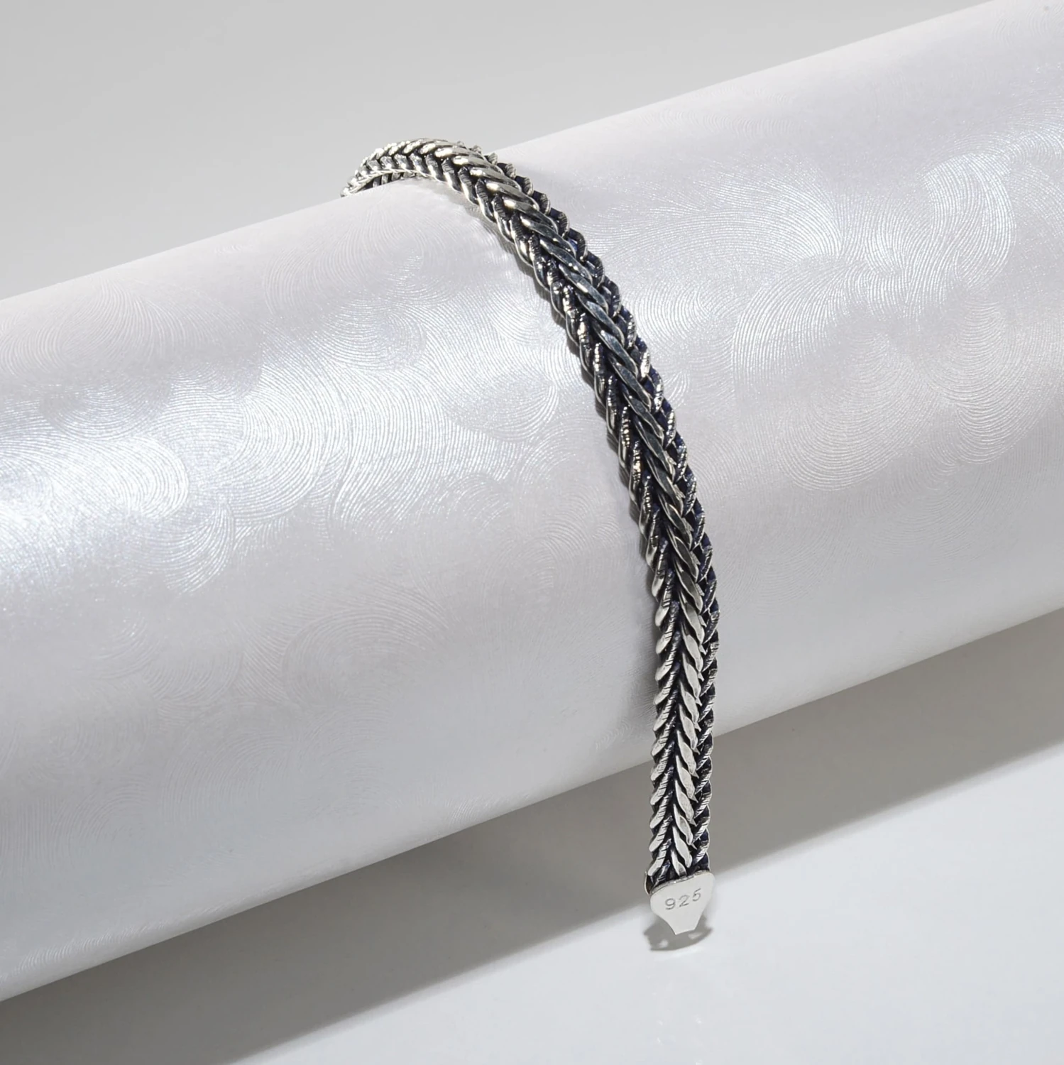 5n Balıksırtı Tilki Kuyruğu Gümüş Bileklik