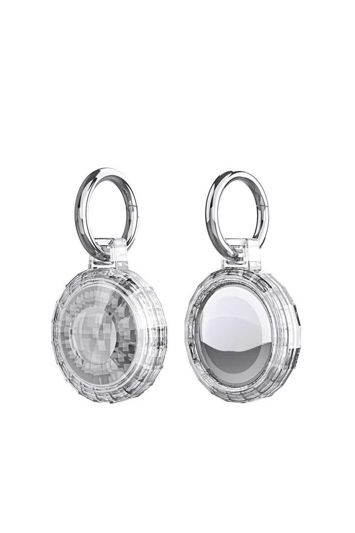 BRVH Airtag 04 Uyumlu Silikon Anahtarlık-Renksiz