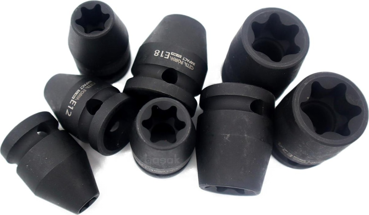 E10 - E24 1/2" Dişi Torx Havalı Lokma Takımı 8 Parça C66-R08