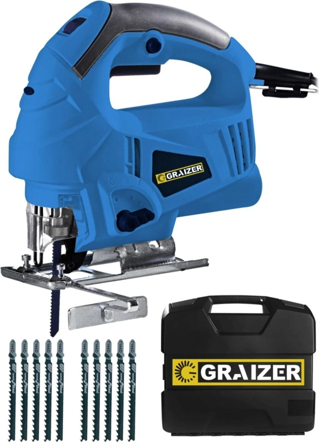 Alman 3200 W Sjs Metal Şanzuman 6 Kademe Devirli Lazerli Otomatik Dekupaj Testere + 10 Uç