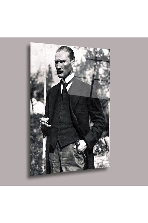 Atatürk'ün En Karizmatik Fotografı Atatürk Ve Türkiye Cam Tablo #PCT0541