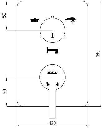 Mina Ankastre Banyo Bataryası 2 Parça Set / 3 Yollu (102167304H-K+102166301)