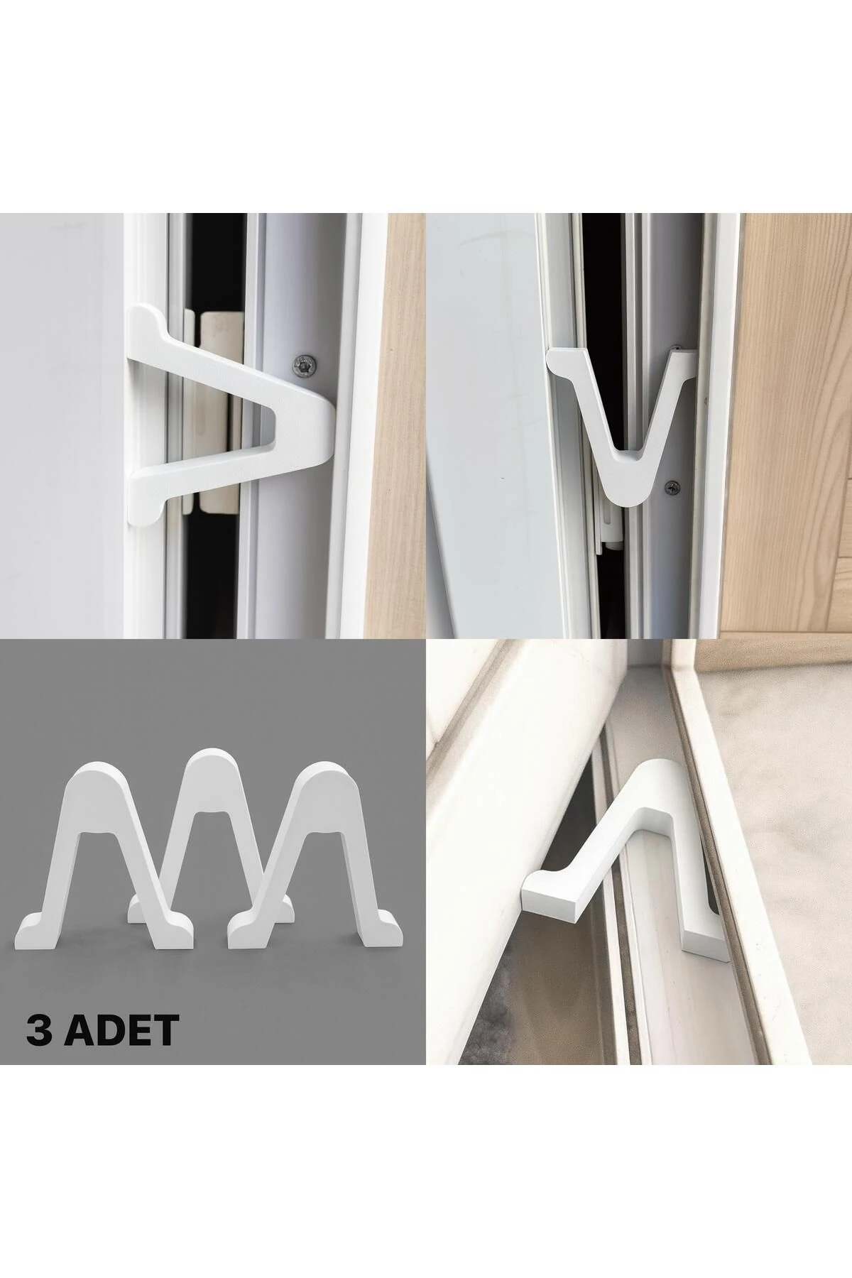 Pencere, Kapı Stoperi-3 Adet-Pencere Stoperi-Kapı Stoperi-Pencere, Kapı Durdurucu.