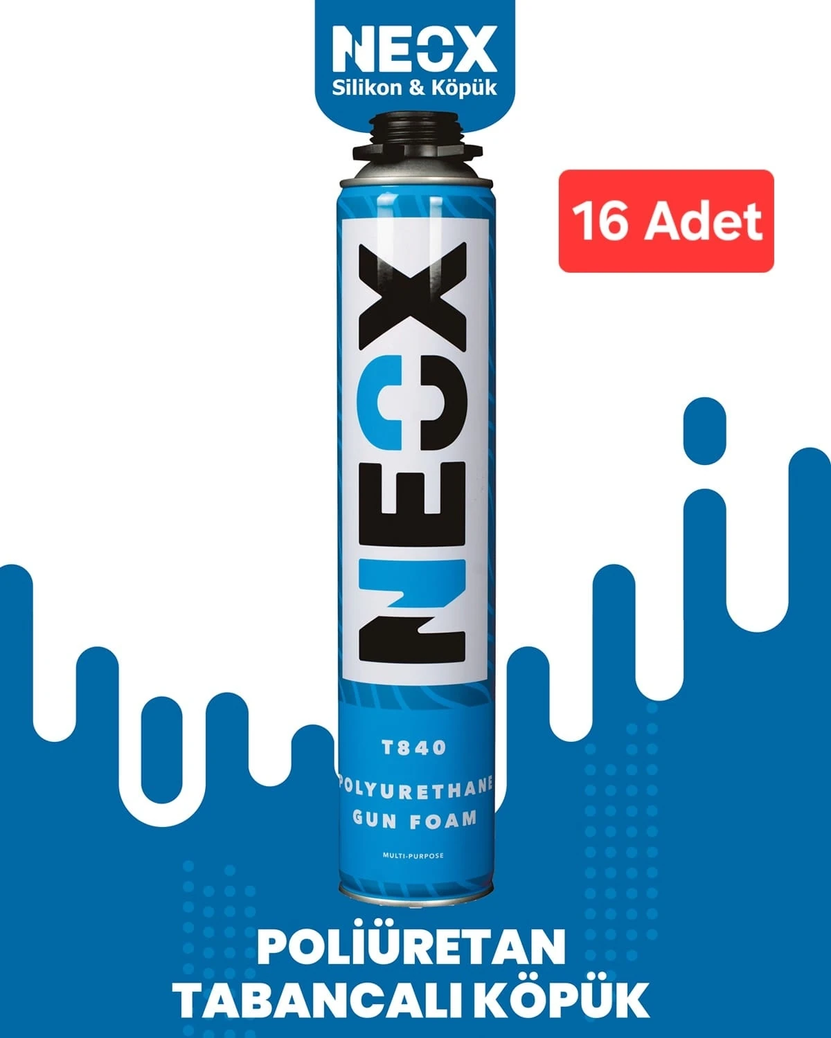 Poliüretan Tabancalı Montaj Köpüğü 840 gr / 750 ml