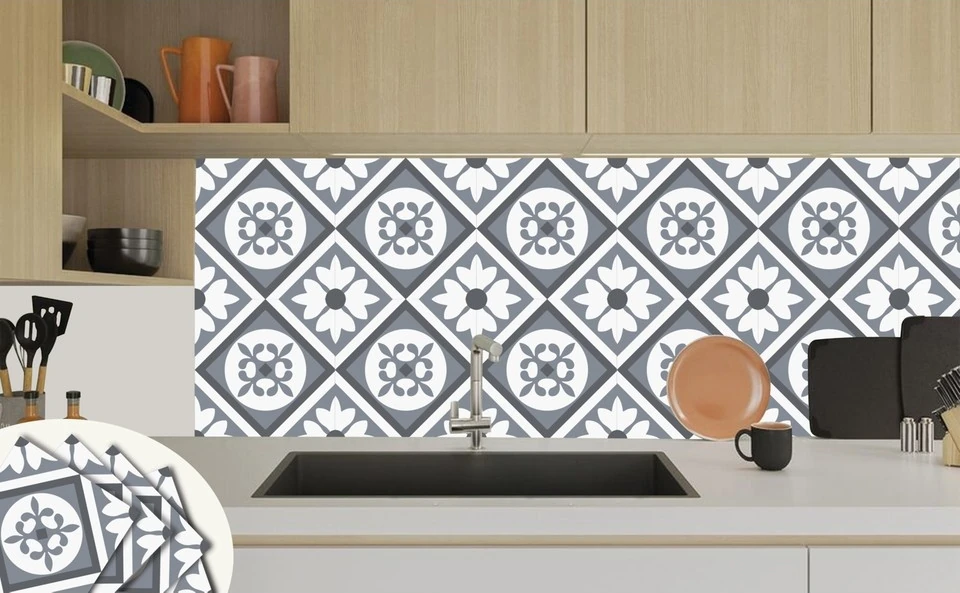 Kendinden Yapışkanlı Geometrik 02 Desenli Pvc Karo 30X30 cm (33 Adet) 3m2