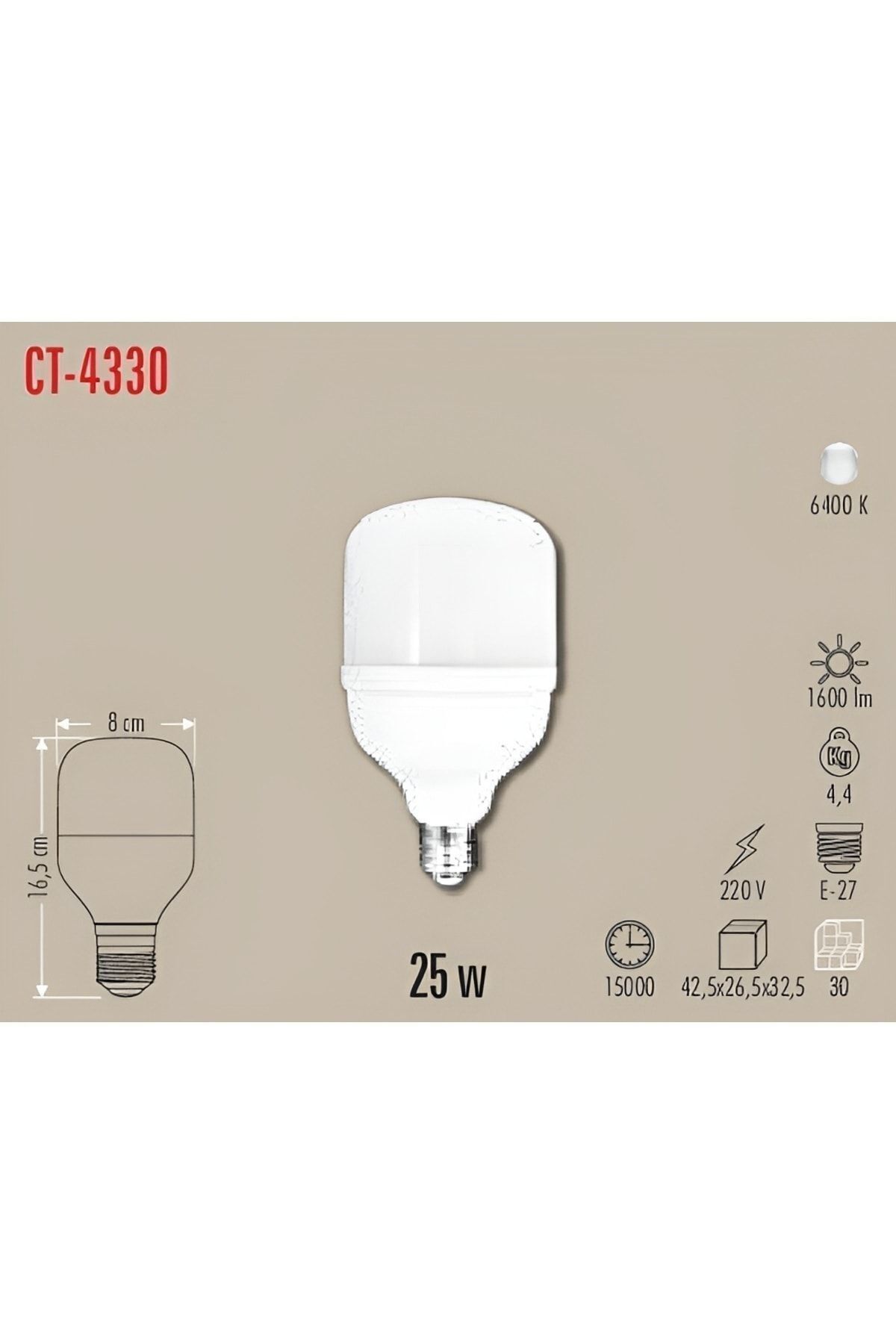 -4330 25w Led Ampül Beyaz Işık