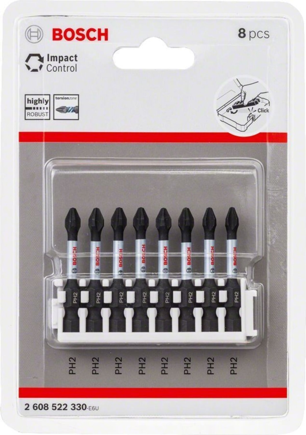 BOSCH Impact Control Vidalama Uç Ph2 50MM 8 Parça