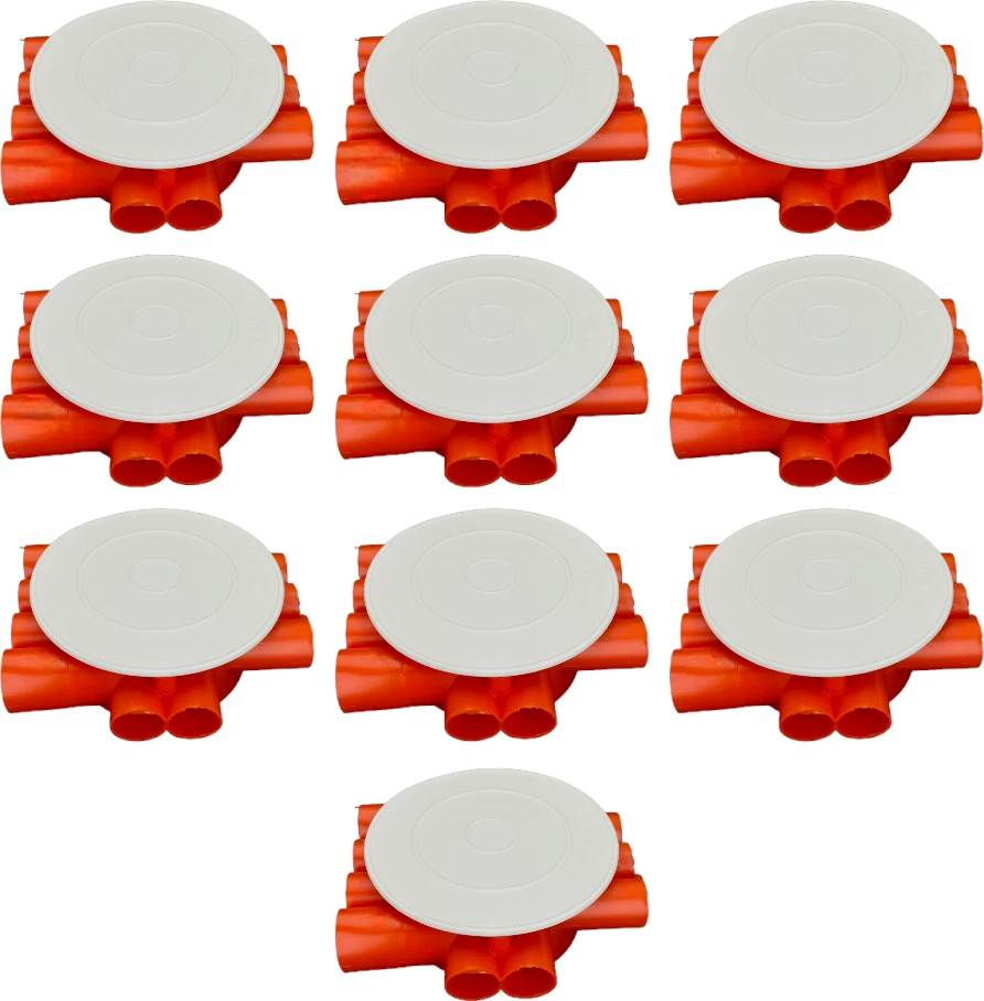 Buat Norm Kasa Kapaklı Sıva Altı Kablo Dağıtıcı Plastik Turuncu 10 Adet