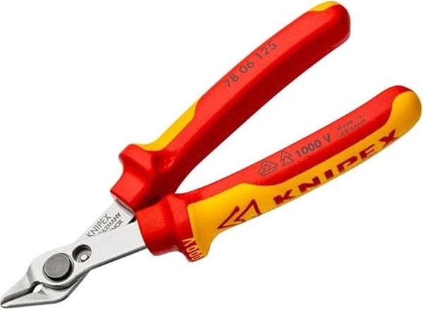 Knipex Electronic Super Knips® Vde Yalıtımlı ve Çok Bileşenli Kapaklar, Vde-Testli 125 mm (Sb