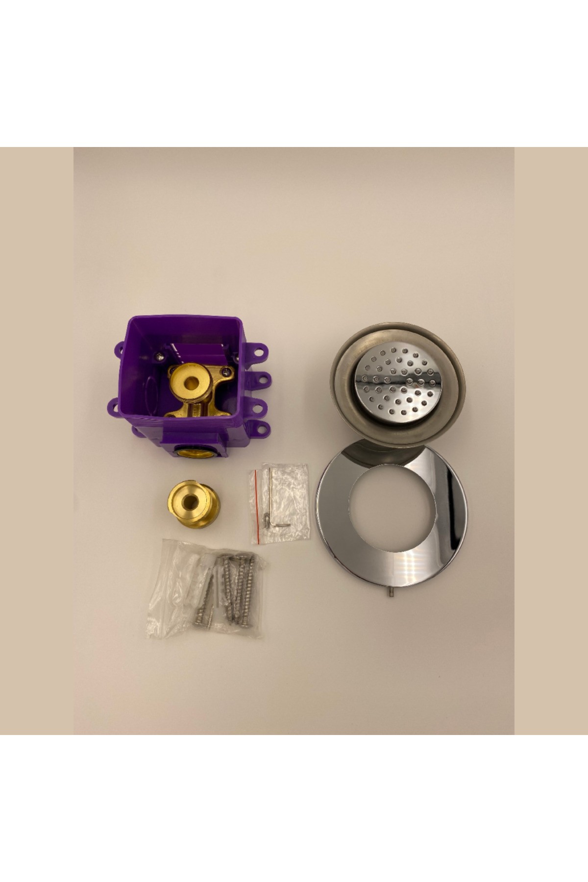 Ankastre İç Set Dahil Yuvarlak Duş Jeti, Krom - N2921502
