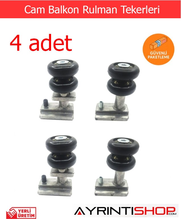 Ayrıntıshop Cam Balkon Teker 4 Set Lü
