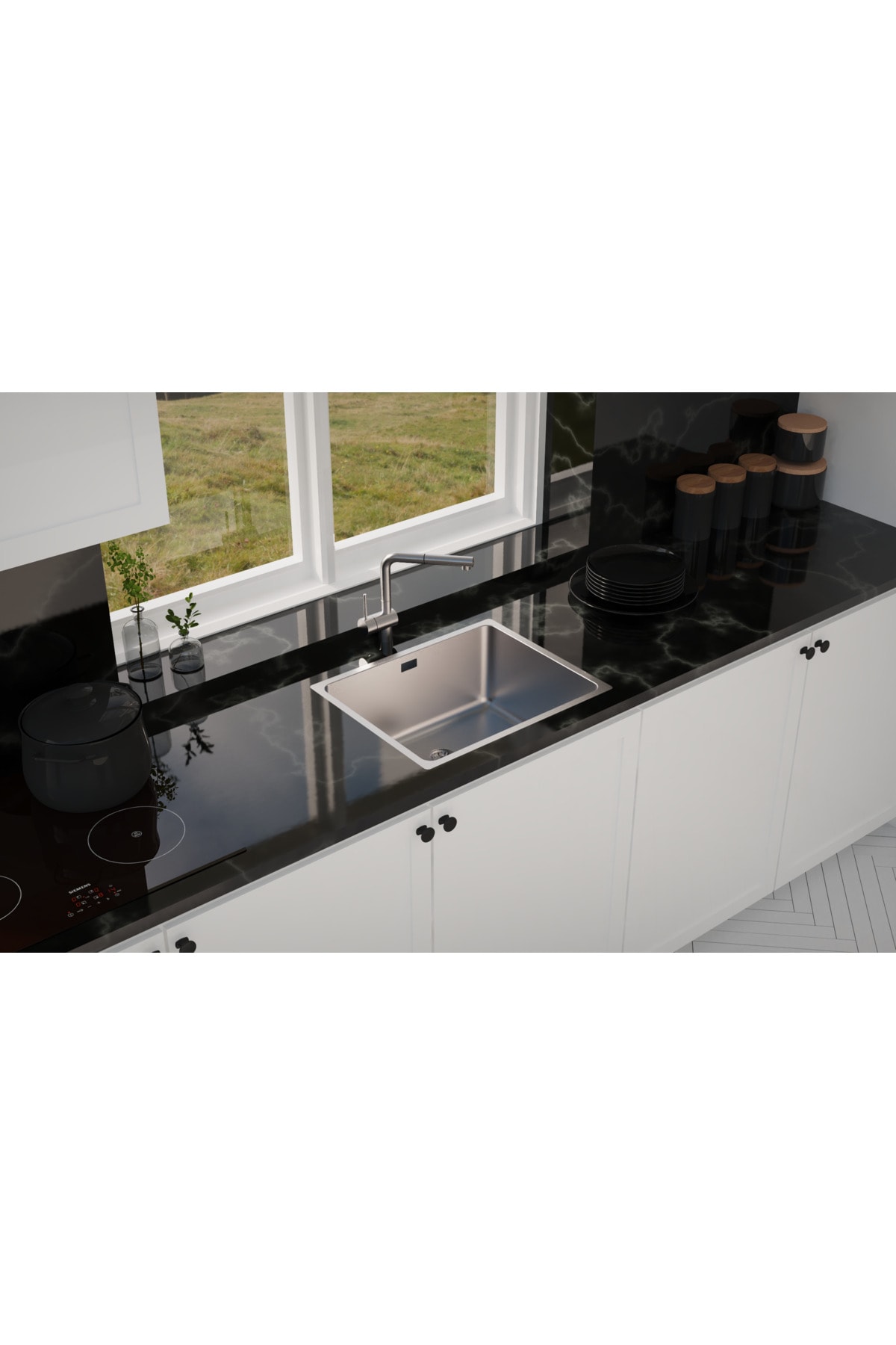 Paslanmaz Çelik Evye (AS 359) 5 Yıl Garanti. Ücretsiz Kargo. Sifon Takımı Hediye