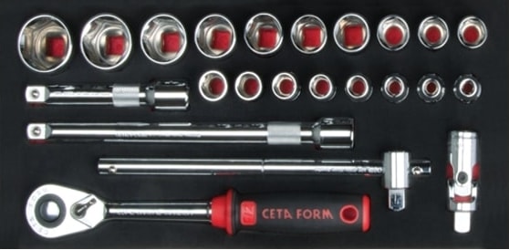 Ceta-Form 23 Parça 1/2” 6 Köşe Lokma Takımı
