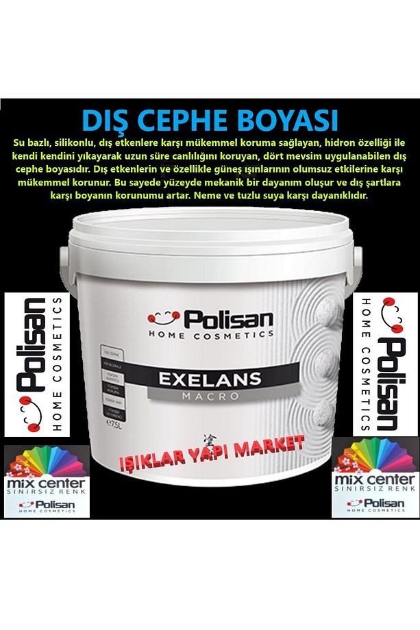 Dış Cephe Boyası-exelans Macro-7,5litre(10KG.)-cd-8096 Açık Şampanya
