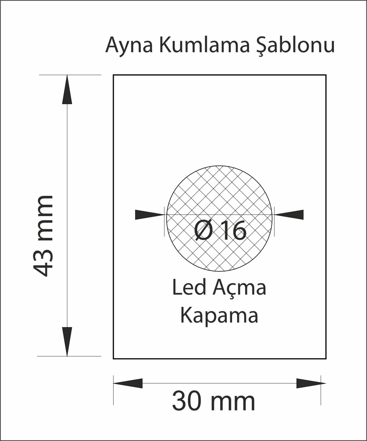 Ayna Arkası On-Off Dimmer Dokunmatik Sensör 1 Key - 12-24V - 8,33A - 100W