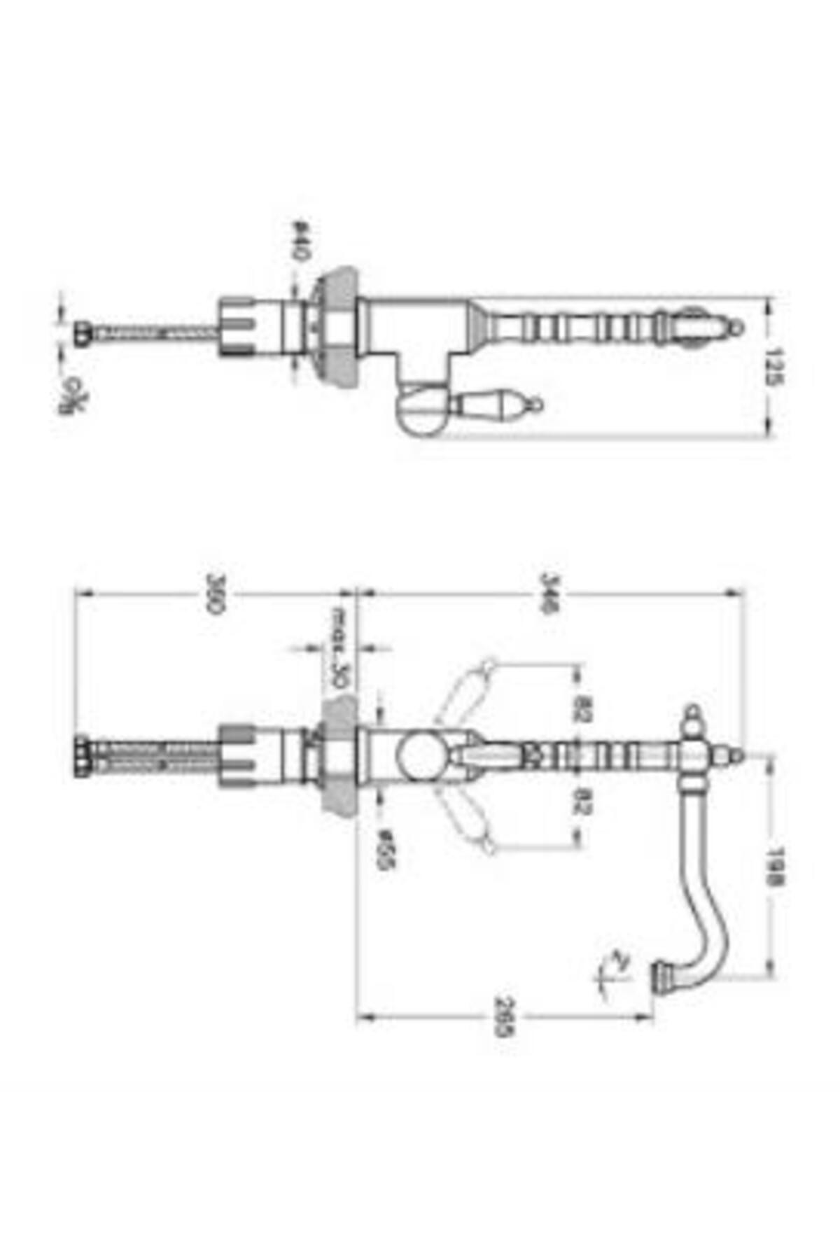 Verona A4215433 Eviye Bataryası, 265 Mm Yükseklik, 12 Litre/dk Akış Hızı, Saten Altın