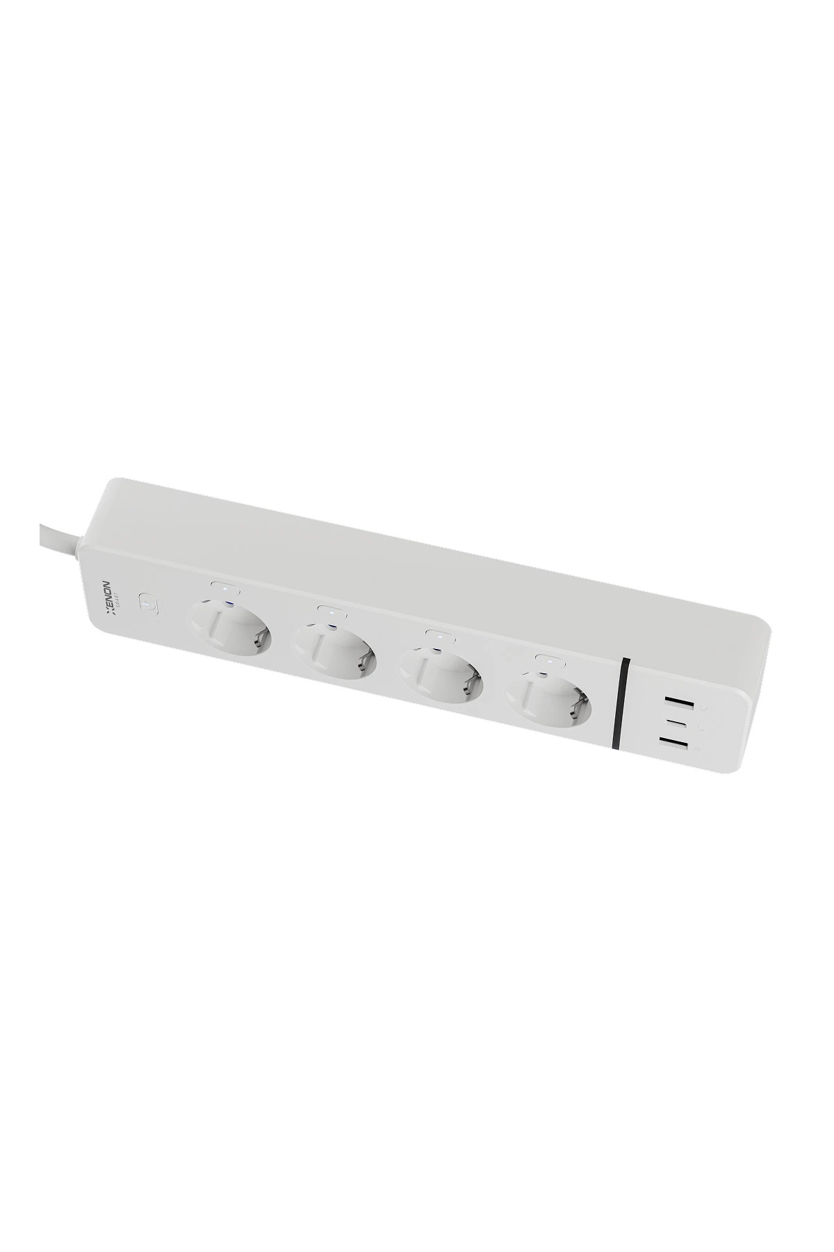 Akıllı Çoklu 4'lü Priz Wi-Fi 2 USB-A ve 1 USB-C 3680W 180 cm Google ve Alexa Mobil Kontrol X7087