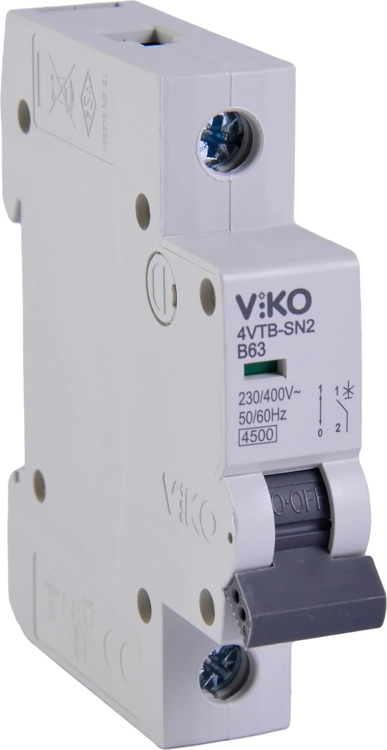 4VTB-1B63 Otomatik Sigorta 4,5ka B Tipi 1 Kutup 63A