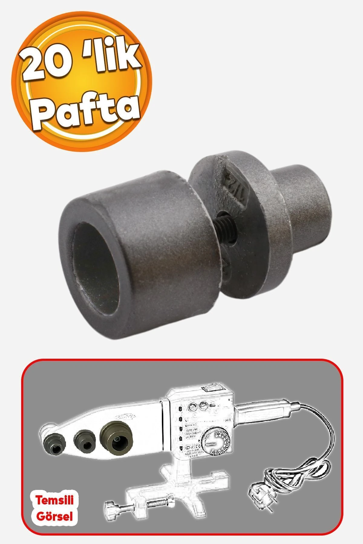 Plastik Boru Kaynak Birleştirme Makinesi Paftası Yedeği 1/2 PVC PPRC Tesisat Boru Paftası 20 Lik mm