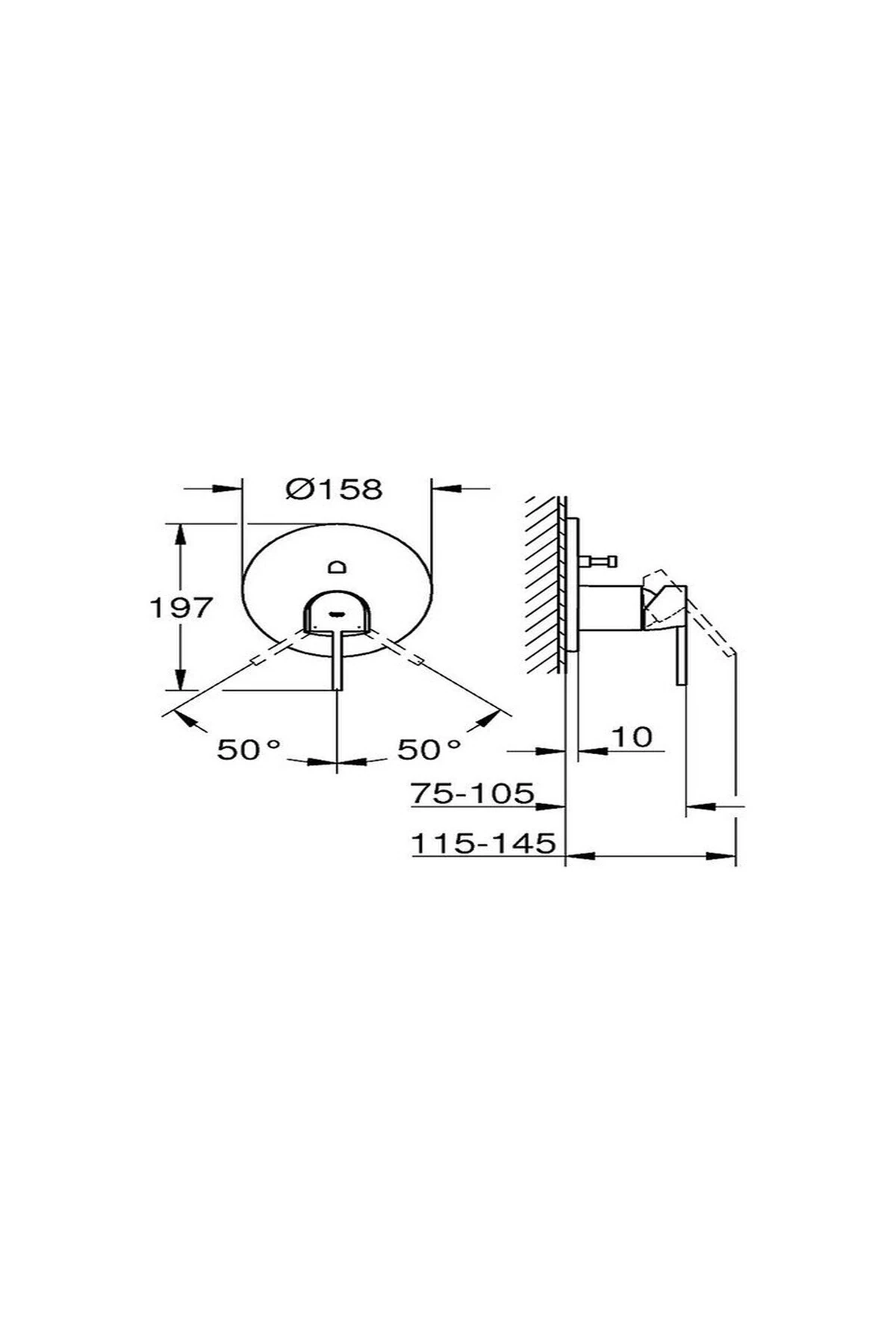 Plus Ankastre Banyo Duş Bataryası - 24060Al3