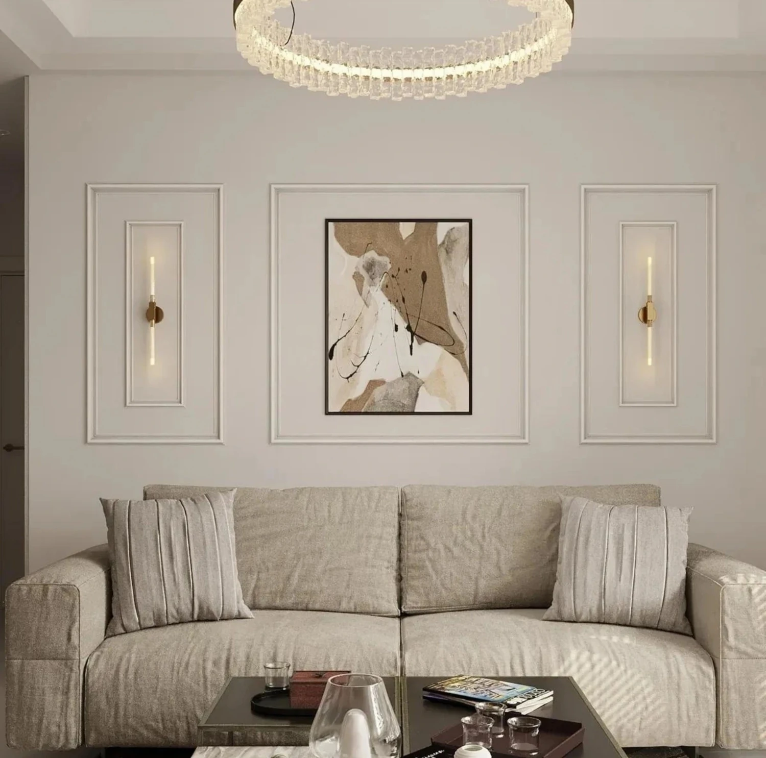 Decozza Dekoratif Boyanabilir Duvar Çıtası Hazır Kesimli 2,5 cm Çıta Duvar Süsü