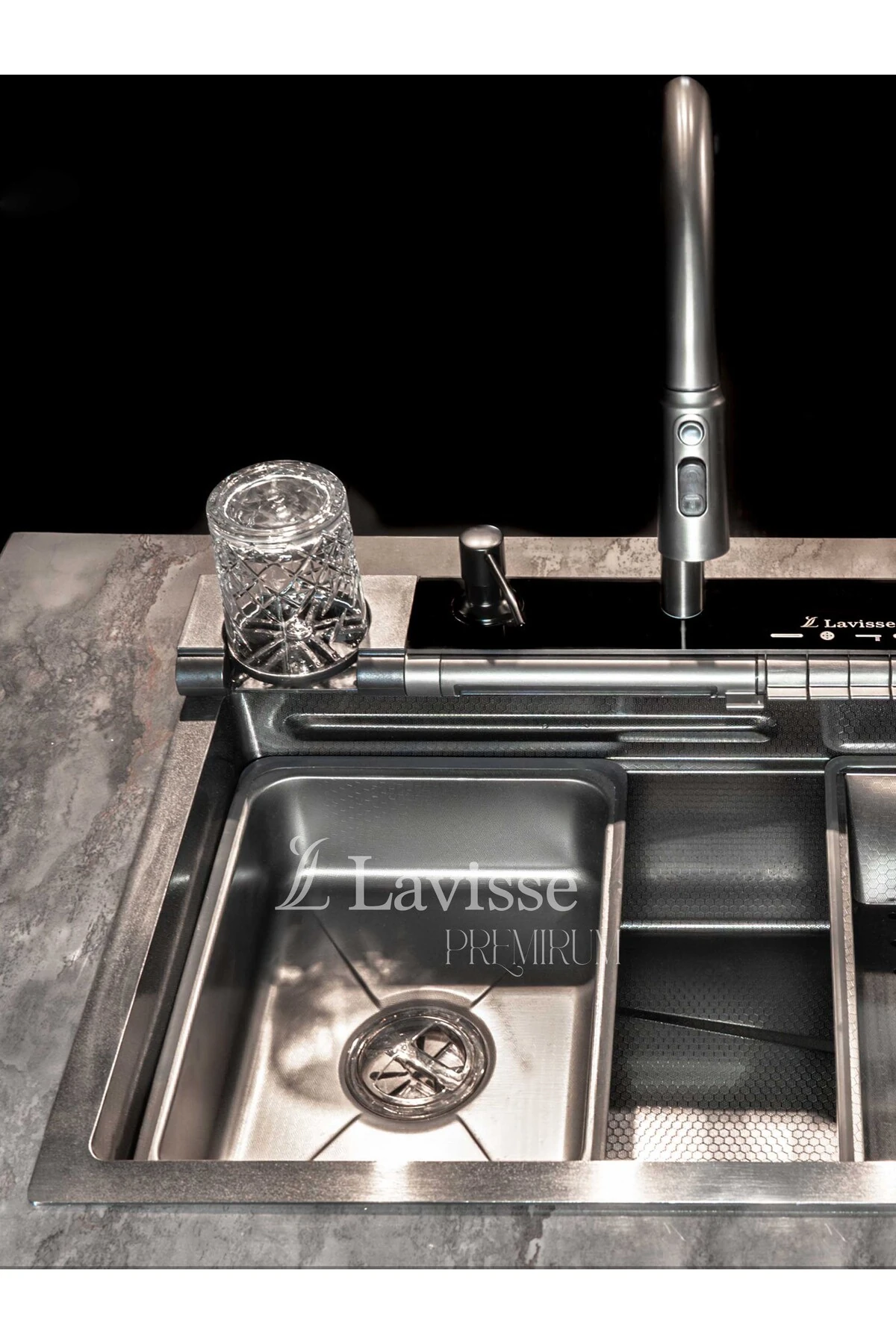 Premıum Akıllı Eviye, Mutfak Eviyesi, Honeycomp Piyano Tuşlu Paslanmaz, Çizilmez Evye