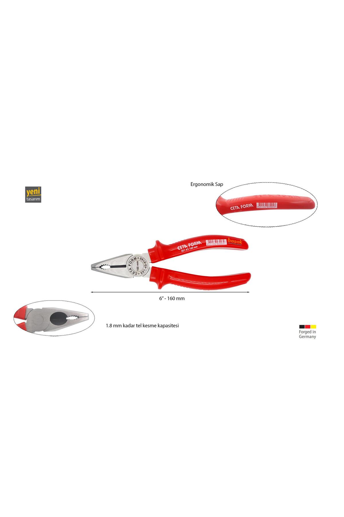 E01-43-0160 Kombine Pense 160 Mm